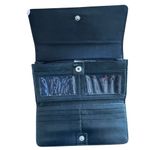 Tahari  Trifold Wallet Gold  Embossed Leather Crocodile Pattern CashCard Organize Photo 4