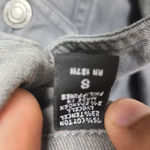 Ideology Gray Denim Short Jean Jacket Womens Size Small Military Moto Biker Photo 2