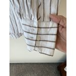 Banana Republic Factory - White Beige Linen-Blend Mandarin Collar Shirt Size M Photo 2