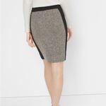 WHBM Tweed Blocked Pencil Skirt NWT Black Size 14 Photo 4