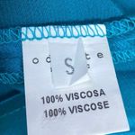 Odette Women's Green Silky Satin Tie Front Long Sleeve Crop Blouse Shirt Top S Photo 3