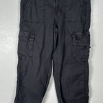 American Eagle  Baggy Jogger Pants Womens Size 10R Faded Black Wash Cargo Y2K Photo 0