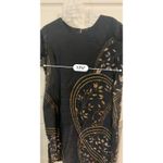 Mango black & gold dress Size XL Photo 2