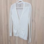 Lucky Brand  Womens Open Knit Cardigan Size XS Button Front Sheer Boho Cottage Photo 4