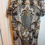 Kobi Halperin Jaylynn Gold Crochet Formal Dress Brown Size 6 Photo 9