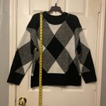 Industry Elegant Black and Gray Argyle Sweater Photo 8