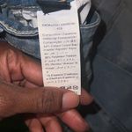 SheIn Blue and White Jean Shorts with Distressed Design size 28 Stretch Denim Photo 6