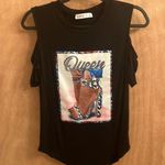 Love j  black Queen tee woman’s size small Photo 0