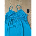 New Women’s INC Intimates Semi Sheer Lacey Strappy Pajama Chemise Sea Isle Xs Blue Photo 3