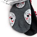 Friday the 13th Womens No Show Socks Jason Mask Horror Movie Fun Novelty Gift Black Photo 8
