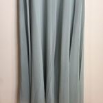David's Bridal David’s bridals womans dusty sage long spaghetti v neck formal bridesmaid dress Photo 11