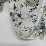 Abercrombie & Fitch  White Floral Puff Sleeve Cinched Bust Blouse Womens Small Photo 3