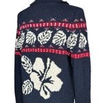 Tommy Bahama M Ocean Deep Tropical Fairisle Nordic Cardigan Sweater Jacket Photo 5