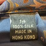 Ellen Tracy Vintage Linda Allard for Blue Paisley Silk Blouse Photo 7