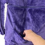 Purple Wearable Blanket Lots of Pockets Hoodie Oversized Sweatshirt One Size Size L Photo 6
