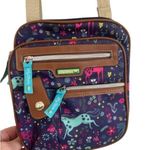 Lily bloom  Eco Friendly Unicorn Midnight Garden Print Crossbody Bag Photo 0