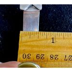 Vintage Designer Gideon Modernist Sterling Silver Cuff Tricolor Chevron Bracelet Gold Photo 6