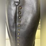 Marc Fisher  Secrit Black Leather Studded Knee-High Boots Size 8.5 Photo 5
