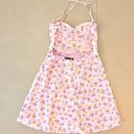 ZARA New  Lilac Disty Floral Open Laced Up Back Photo 5