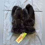 32 Degrees Heat 32 Degrees Black Faux Fur Mittens NWT Photo 1