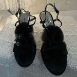 Jacqueline Ferrar  Black Feathered Sandals Photo 0