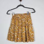 Jeuvre Yellow Floral Crop Tank Top and Skirt Set Size Small Photo 4