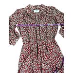 Ba&sh Bonnie Midi Dress In Bordeaux Floral Print Size 4 XS Photo 5