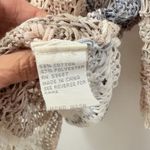 Curio Ny Beach Sweater XL Long Sleeve Open Weave Ribbon Muted Lagenlook Gauze Photo 3