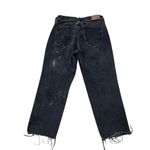 Madewell  Women's Curvy Vintage Straight Jeans 29P Black Raw Hem Photo 3