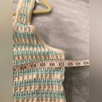 NWT Uncharted Size M Aqua Cream Knit Crochet Soft Stretchy Scalloped Tank Top Blue Size M Photo 7