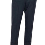 COS Womens Size 34 2 Navy Blue Wool Straight Leg Cuffed Hem Dress Trousers Pants Photo 0