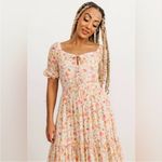 Baltic Born  Alice Smocked Maxi Dress in Berry Print Tiered Size Small Photo 1