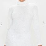 Pretty Little Thing Plt Ivory Eyelash Cowl Neck Bodycon Jumper Dress Photo 0