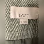 Loft  Green Herringbone Blazer Jacket with Elbow Pads NWT Photo 3