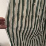 Madewell  Poplin Ruffle A-Line Midi Dress Striped Green and White Maxi size XL Photo 7