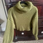 Urban Outfitters Olive Green  Cropped Sweater Photo 1