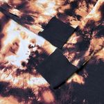 LuLaRoe Tie Dye Crewneck Sweatshirt Womens Medium Black Tan Long Sleeve Comfy Photo 5