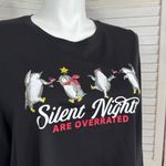 Cacique  Dancing Penguins Holiday Christmas Sleep T Shirt Black 2X 18 20 Photo 4