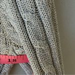 Ralph Lauren Lauren  Medium Green Label Silk Blend Metallic Silver Sweater Photo 5