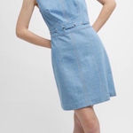 Veronica Beard  Makeba Blue Denim Lace Sleeveless Mini Dress 10 Photo 0