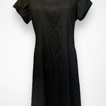 Eileen Fisher EILEEN‎ FISHER Women's Silk Elegant Black Button-Down Shift Dress Medium | GUC Photo 0
