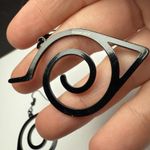 Naruto Hidden Leaf Village Logo Anime Dangle Pierced Earrings Lot Of 2 Photo 7
