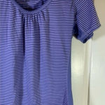 The North Face  T Shirt Womens Medium Purple Stripes Outdoorsy Hiking‎ READ Photo 0