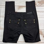 Rock & Republic Black Kashmere Skinny Jeans with Gold Tone Hardware Size 10 Photo 1