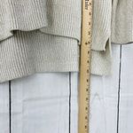 CHAPS  (L) Womens Metallic Cream Knit High Low Hem Sweatshirt Sweater Photo 10