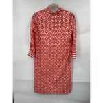 Gretchen Scott Geometric Mini Shirt Dress Women XXS Orange White Artsy Retro Photo 1