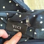 VICI Cameron Navy Short Polkadot Dress size small Photo 2