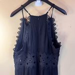 Lulus Womens This is Love Black Maxi VNeck Lace Lined Dress Size XL Witchy Goth Photo 6