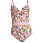 Lands' End  X Draper James Pink Gingham Orange Blossom Swimsuit Size 20 W Photo 1
