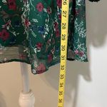 Romeo + Juliet Couture NWT Medium Dark Green Floral Crochet Mini Skater Dress Long Balloon Puff Sleeve New Photo 6